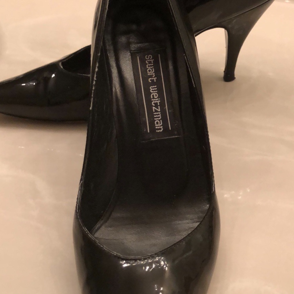Stuart Weitzman Black Leather Heels